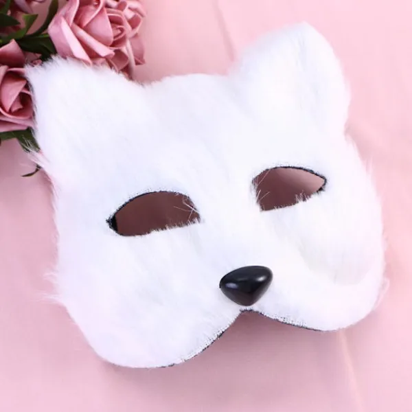 Räv Mask Dansfest Maskerad Mask Halloween Mask Rekvisita Therian Varulv Mask Päls Mask Djur Mask Cosplay> Masker