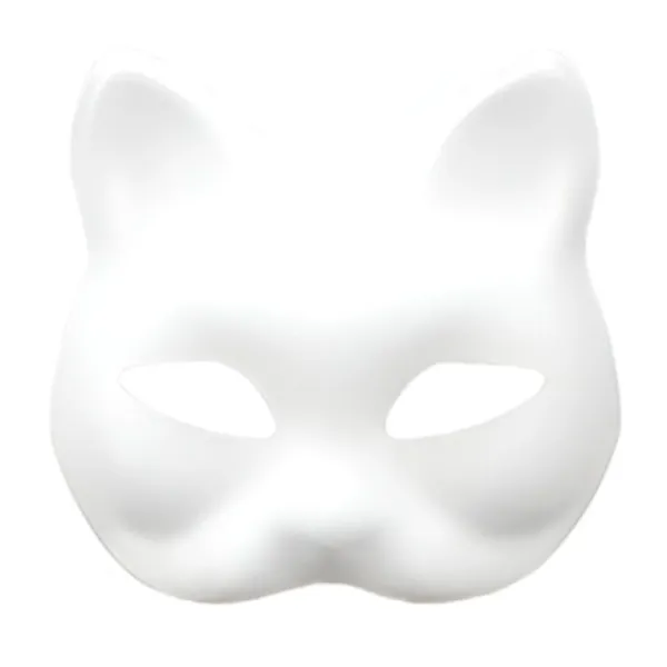 Rävmask Kattmask Målad Handklotter - Set med 4> Masker