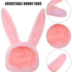 RYI 2-delad plysch kaninöron hatt kanindräkt hatt kanin varm hatt dam> Huvudbonader