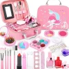 RYI-Barnsmink leksak för flickor, 20 delars sminkväska, rosa sminkset leksak bästa presenten till flicka Bekväm> Smink