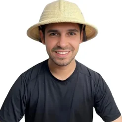 Safarihjälm för vuxna – Fransk beige kostymhjälm - Upptäckare - Äventyr - Tropikhjälm><noscript><img width=