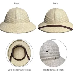 Safarihjälm för vuxna – Fransk beige kostymhjälm - Upptäckare - Äventyr - Tropikhjälm><noscript><img width=