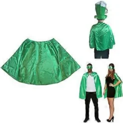 Saint Patrick's Day Kostym Grön Kappa Iriskt Festivaltillbehör Superhjältekappa Patrick's Day Grön Kappa Grön> Dräkter