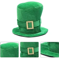 Saint Patricks Day Kostym St Patricks Day Tillbehör Grön Hög Hatt Guldspänne Dekorationer Stora Hattar för Kvinnor & Män> Dräkter