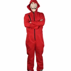 Salvador Dali La Casa De Papel Cosplay Money Heist Jumpsuit Endast Kostym L><noscript><img width=