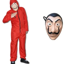 Salvador Dali La Casa De Papel Cosplay Money Heist Jumpsuit Endast Kostym -FA- M> Dräkter