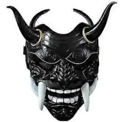 Samurai Hannya Oni Latexmask Japansk Läskig Monster Kabuki Samurai Demon Ansiktsmask Halloween Maskerad Cosplay Party Kostym Rekvisita -NMAOV( Svart) | Fyndiq> Masker