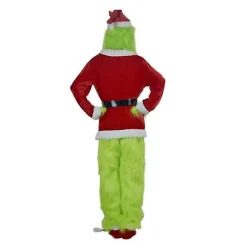 Santa Grinch Cosplay Kostym Hur Grinchen Stal Julen Dräkt Halloween Set With Mask><noscript><img width=