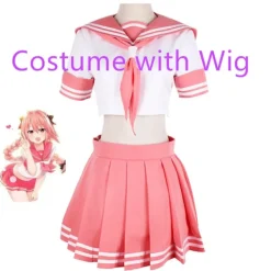 SBluuCosplay Fate Apocrypha Rider Astolfo Cosplay för Män JK Skoluniform Sjömansdräkt Kvinnlig Outfit Anime Halloween Kostym M M Kostym med Peruk M Costume with Wig | Fyndiq> Dräkter