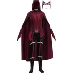 Scarlet Witch Kostym Outfit Halloween Cosplay Party Finklänning - 130> Dräkter