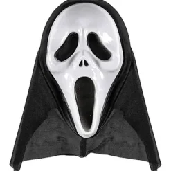 Scream Mask för Halloweenkostym Tillverkad av slitstarkt hårt material för vuxna för läskig filmkostym, Ghost Face Halloween Ghost Mask, One Size> Masker
