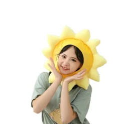 Semesterhatt solros huvudbonad hatt plysch huvudbonad fotorekvisita bil> Huvudbonader