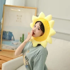 Semesterhatt solros huvudbonad hatt plysch huvudbonad fotorekvisita bil><noscript><img width=