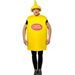 Senap Ketchup Flaska Maskeraddräkt För Vuxna Rolig Mat Tunika För Par Maskotar Outfit Fancy-Dress Kostym-FA-> Dräkter