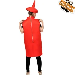 Senap Ketchup Flaska Maskeraddräkt För Vuxna Rolig Mat Tunika För Par Maskotar Outfit Fancy-Dress Kostym-FA-><noscript><img width=