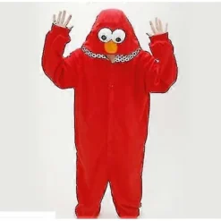 Sesamgatan Kakmonstret Elmo Kostym för Vuxna - Perfekt Röd XL> Dräkter