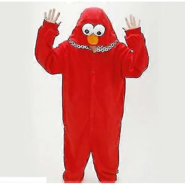 Sesamgatan Kakmonstret Elmo Kostym för Vuxna - Perfekt Röd XL> Dräkter