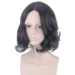 Severus Snape Svart Kort Lockig Stil Cosplay Peruk Kostymer Profes><noscript><img width=