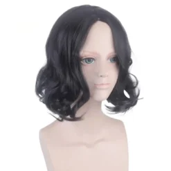 Severus Snape Svart Kort Lockig Stil Cosplay Peruk Kostymer Profes> Peruker
