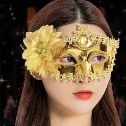 Sexig Diamant Venetiansk Mask Venedig Fjäder Blomma Bröllop Karneval Onesize><noscript><img width=