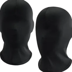 Sharharge 2 st svart helmask Halloween spandex huva mask Huvudskydd Ansiktslös mask för unisex cosplay kostym> Masker