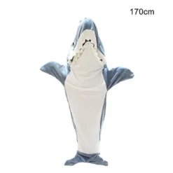 Bluedio Shark Blanket Hoodie Vuxen - Shark Onesie Adult Bärbar filt - Shark Blanket Super Soft Cozy Fla> Dräkter