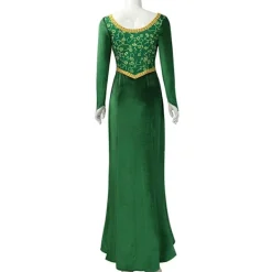 Shrek Cosplay-kostym Anime Prinsessa Grön Klänning Fiona Klänning Shrek Cosplay-kostym Kvinnor Sexig Sammet Halloween Karneval Kläder XL{FY} XL wig><noscript><img width=