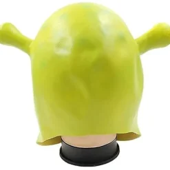 Shrek Kostym Halloween Cosplay Vuxen Hel Huvud Grön Shrek Mask Latexmasker><noscript><img width=