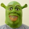 Shrek Mask Kostym Mask Halloween Cosplay Hel Huvud Grön Vuxen Shrek Mask Latex> Masker