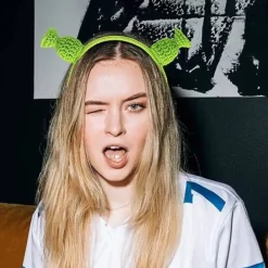 Shrek pannband med öron, söta utklädningsöron, Halloween cosplay rekvisita fest tema kostym unisex> Huvudbonader