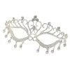 Silver Party Supply Kit 1pc Kreativ festmask Chic Rhinestone> Masker