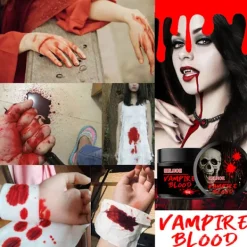 LBSS Simulering Blod Halloween Maskerad rekvisita Cosplay Klänning Fest Smink För män Kvinnor Barn><noscript><img width=