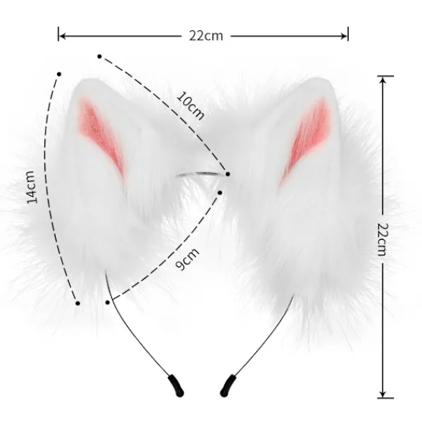 Simulerings plysch räv öron pannband svans cosplay kläder kostym> Tillbehör
