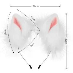 Simuleringsplysch rävöron pannband svans cos utklädnad - Perfekt -max><noscript><img width=