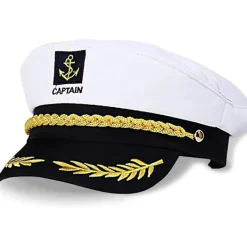 Sjökaptenshatt, Sjömanshatt för Vuxna, Kaptenhatt Sjömanskostym> Huvudbonader