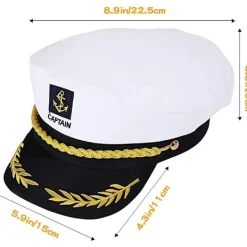 Sjökaptenshatt, Sjömanshatt för Vuxna, Kaptenhatt Sjömanskostym><noscript><img width=