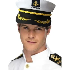 Sjökaptenshatt, Sjömanshatt för Vuxna, Kaptenhatt Sjömanskostym><noscript><img width=