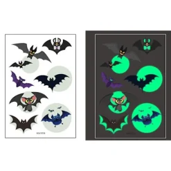 Schnapign Självlysande barntatueringar 5 ark med Halloweenmotiv><noscript><img width=