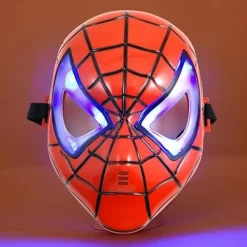 Självlysande Spider-Man Mask med LED-ögon för barn [JUN]> Masker