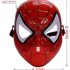 Självlysande Spider-Man Mask med LED-ögon för barn [JUN]> Masker