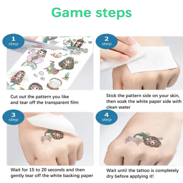 Självlysande UV-tatueringar, Enhörning A_max> Smink