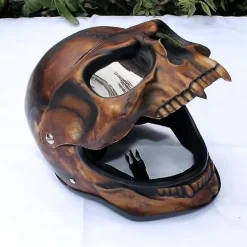 Skalle-hjälm med skyddsglasögon Latex Huvudöverdrag Halloween Party Cosplay Rekvisita för Halloween (röd)><noscript><img width=