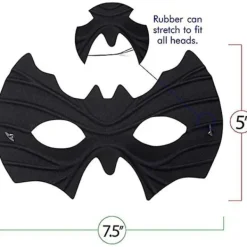 Skeleteen Fladdermus Ögonmask Kostym - Superhjälte Svart Fladdermusmask Utklädningskostym Tillbehör För En><noscript><img width=