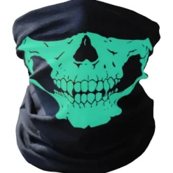 Skelettmask / Scarf / Halsduk | Halloween - Skelettmask Grön> Dräkter