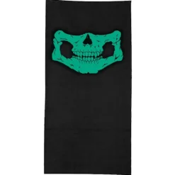 Skelettmask / Scarf / Halsduk | Halloween - Skelettmask Grön><noscript><img width=
