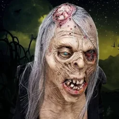 Skräck The Walking Dead Zombie Mask Läskig Halloween Kostym Skräck Blodig Vuxen Halloween Dekoration Rekvisita-FF-><noscript><img width=