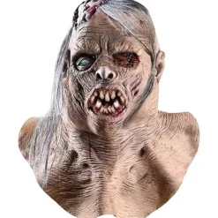 Skräck The Walking Dead Zombie Mask Läskig Halloween Kostym Skräck Blodig Vuxen Halloween Dekoration Rekvisita-FF-><noscript><img width=