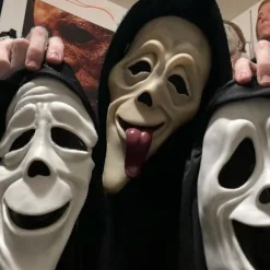 Skräckmask för ansiktet, kostymrekvisita för vuxna red tongue mask> Masker