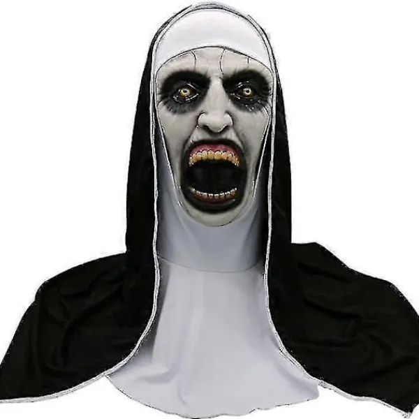 Skräckmask Valak Halloween Läskiga Masker Med Huvudduk> Masker