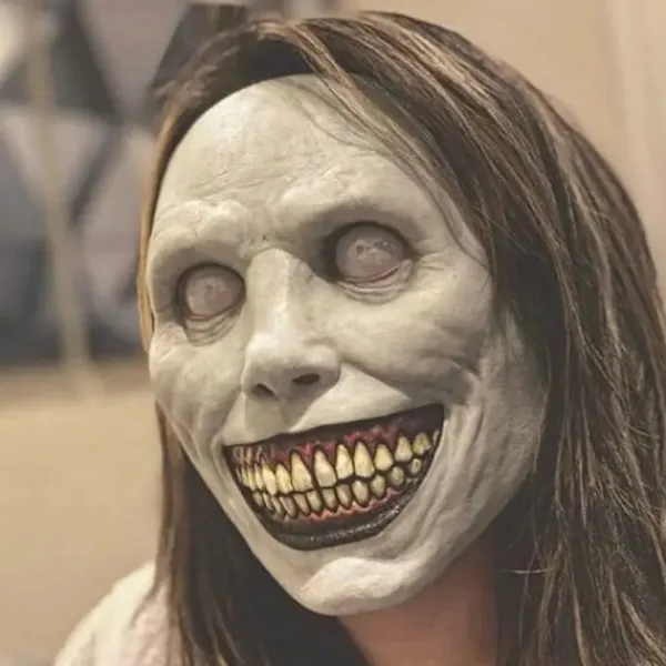 Fashion Hitch Skrämmande Halloween mask leende demoner skräck ansikte masker den ondskan cosplay rekvisita> Masker